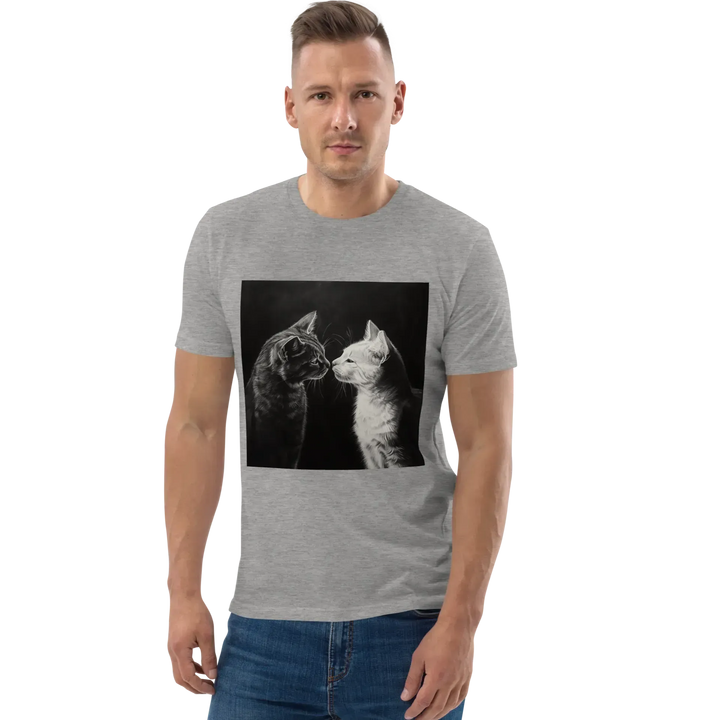 Print 'Cat Couple B&W' Organic Cotton T-shirt MILTTI