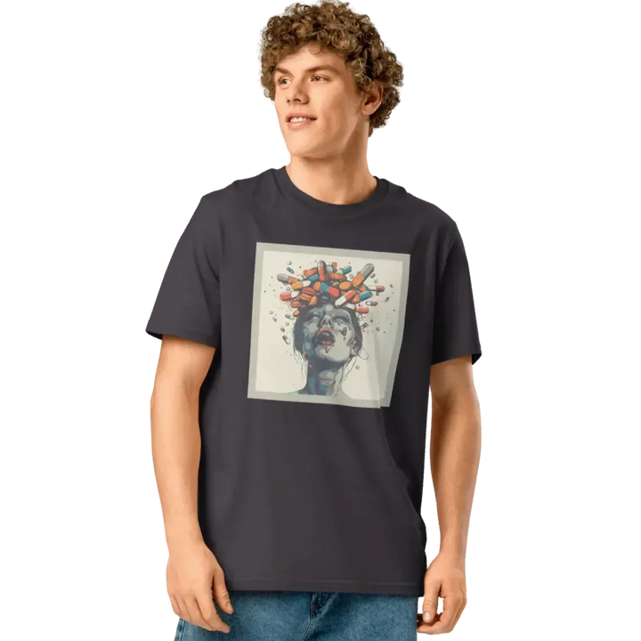 Print 'Crazy Pills' Organic Cotton T-shirt MILTTI