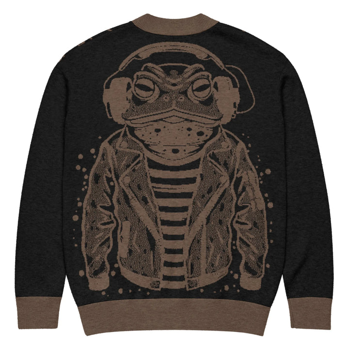 Print 'Frogwaves' Knitted Cardigan MILTTI