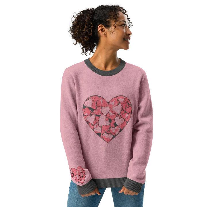 Print 'Hearts' Knitted Sweater MILTTI