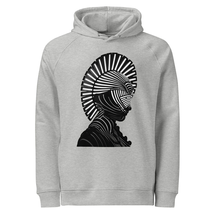 Print 'Luminous Warrior' Organic Hoodie Heather Grey MILTTI