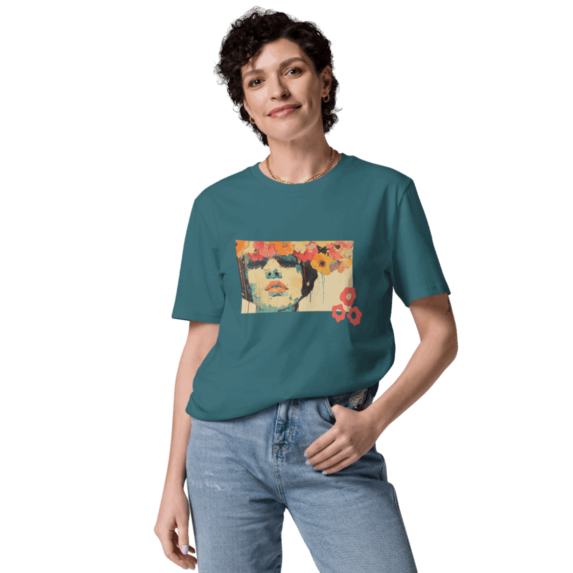 Print 'Petal Thoughts' Organic Cotton T-shirt MILTTI