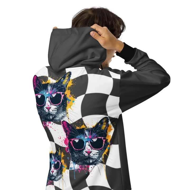 Print 'Pop Cat' Zip Hoodie MILTTI
