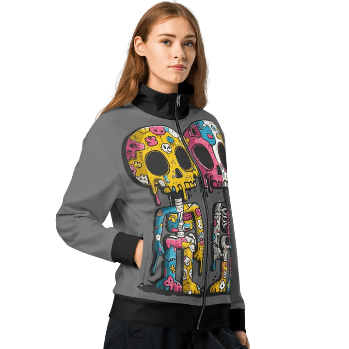 Print 'Skull Drip' Track Jacket MILTTI