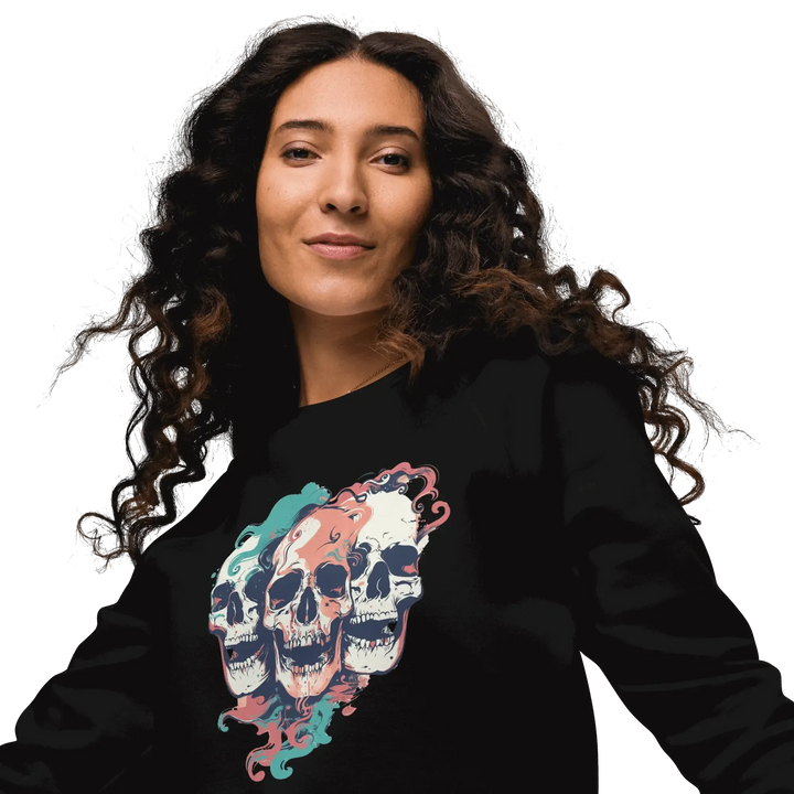 Print 'Skull Squad' Organic Raglan Sweatshirt MILTTI