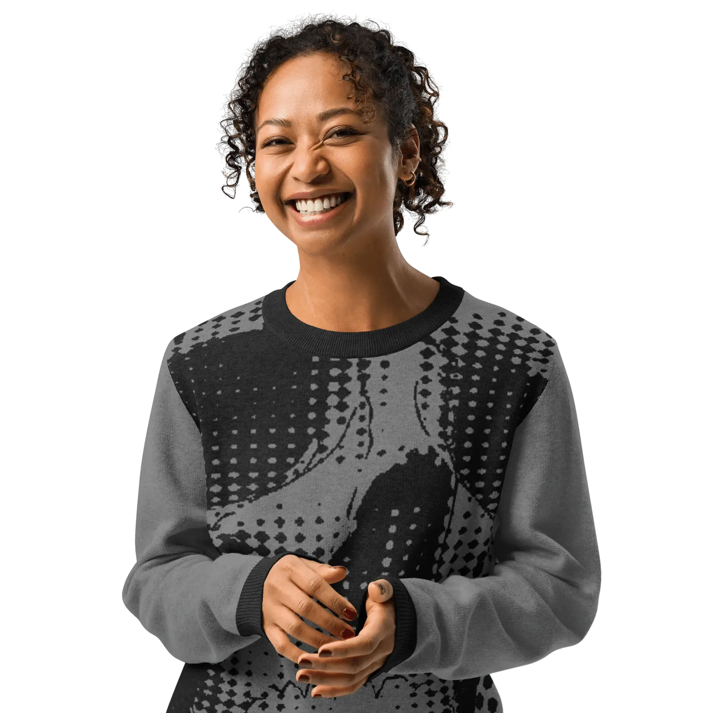 Print 'Static Skull' Knitted Sweater MILTTI