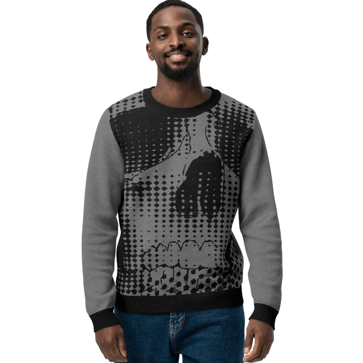Print 'Static Skull' Knitted Sweater MILTTI