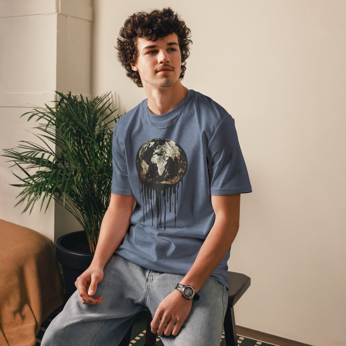 Print 'Bleeding Earth' Organic Cotton T-shirt MILTTI