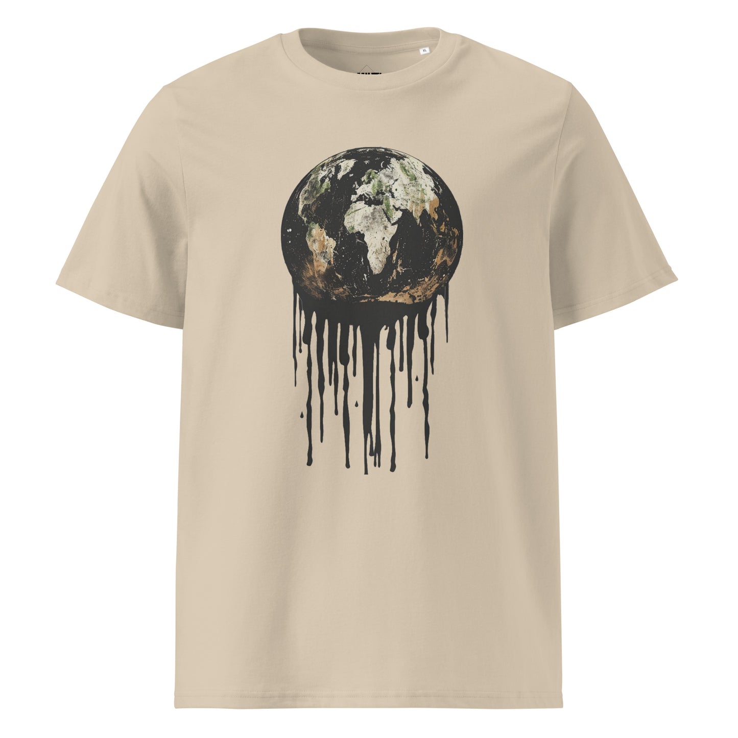 Print 'Bleeding Earth' Organic Cotton T-shirt Desert Dust MILTTI