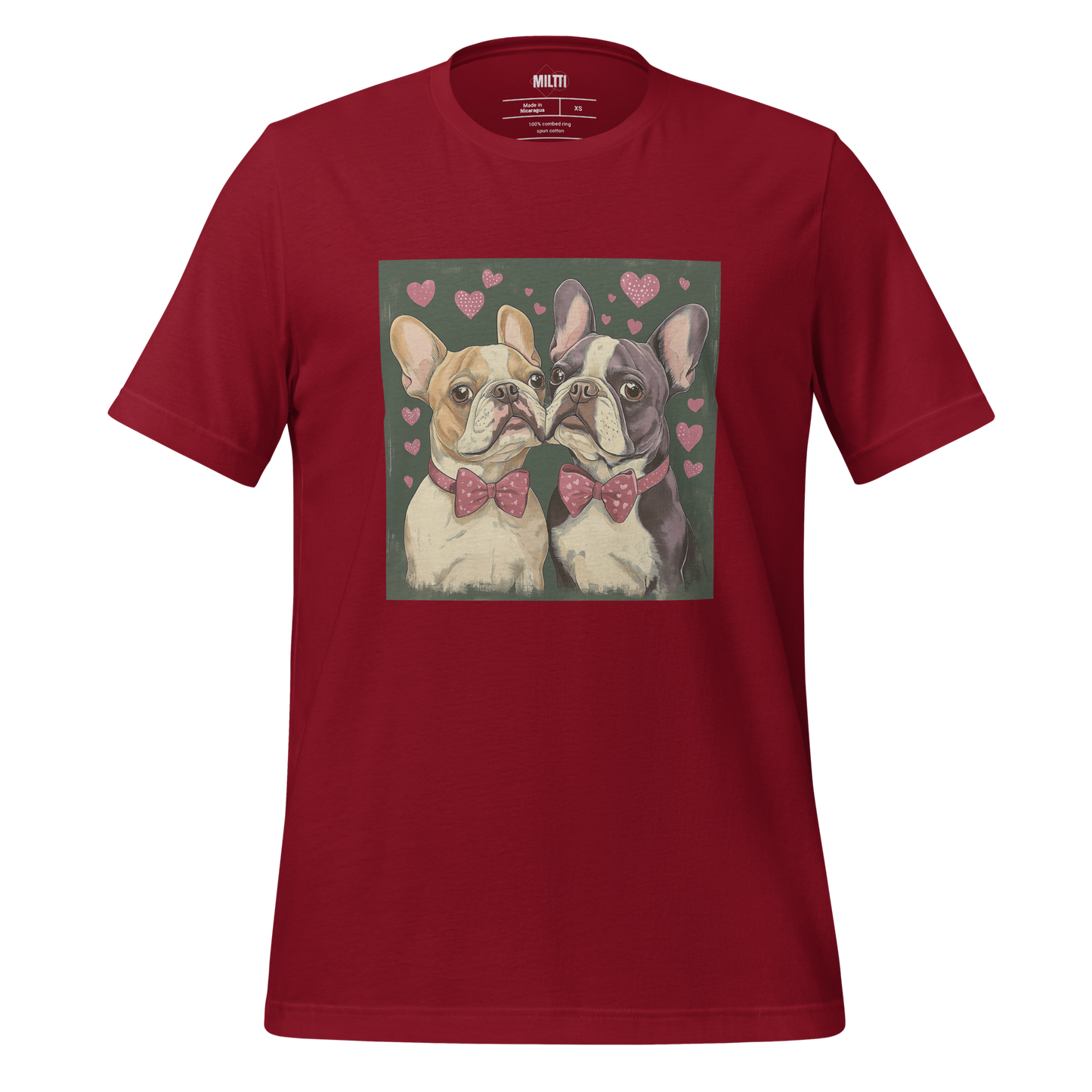 Print 'Bulldog Couple' T-shirt Cardinal MILTTI