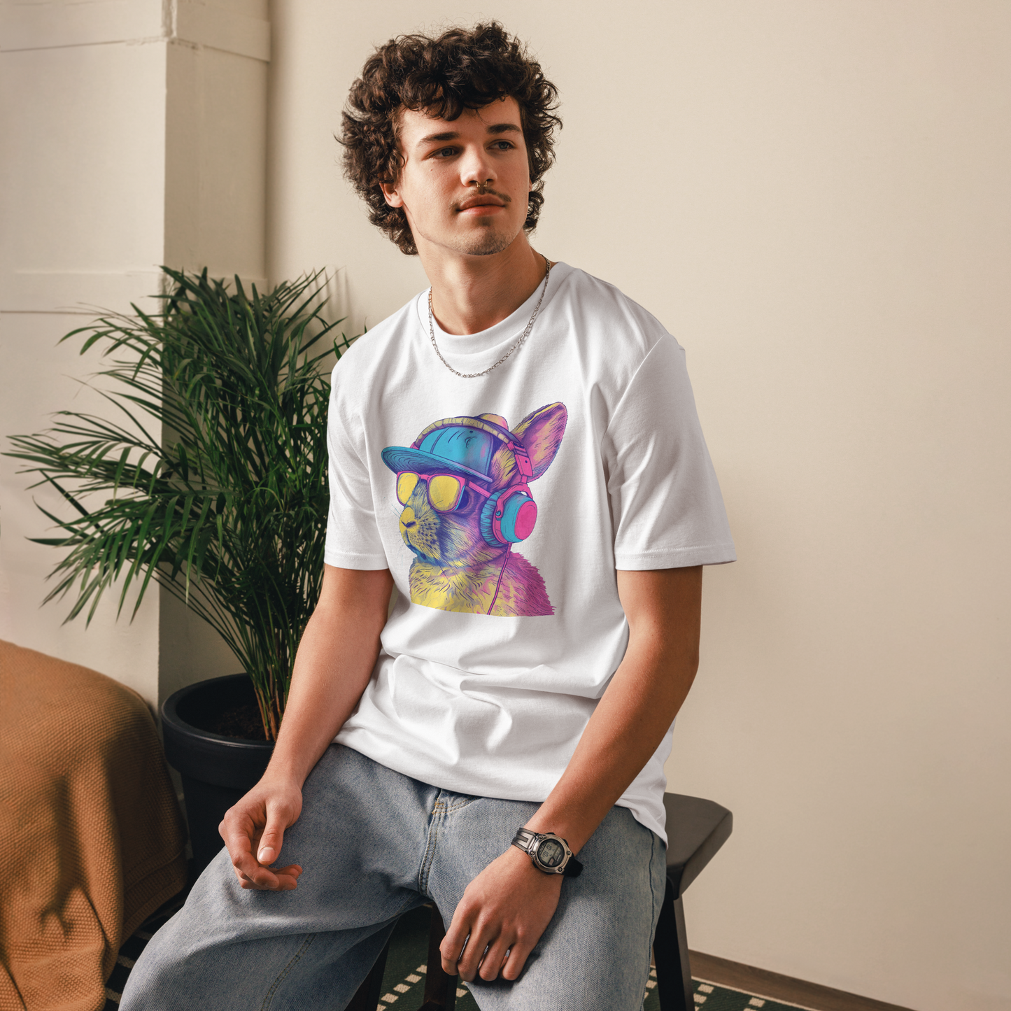 Print 'Bunny Jam' Organic Cotton T-shirt MILTTI