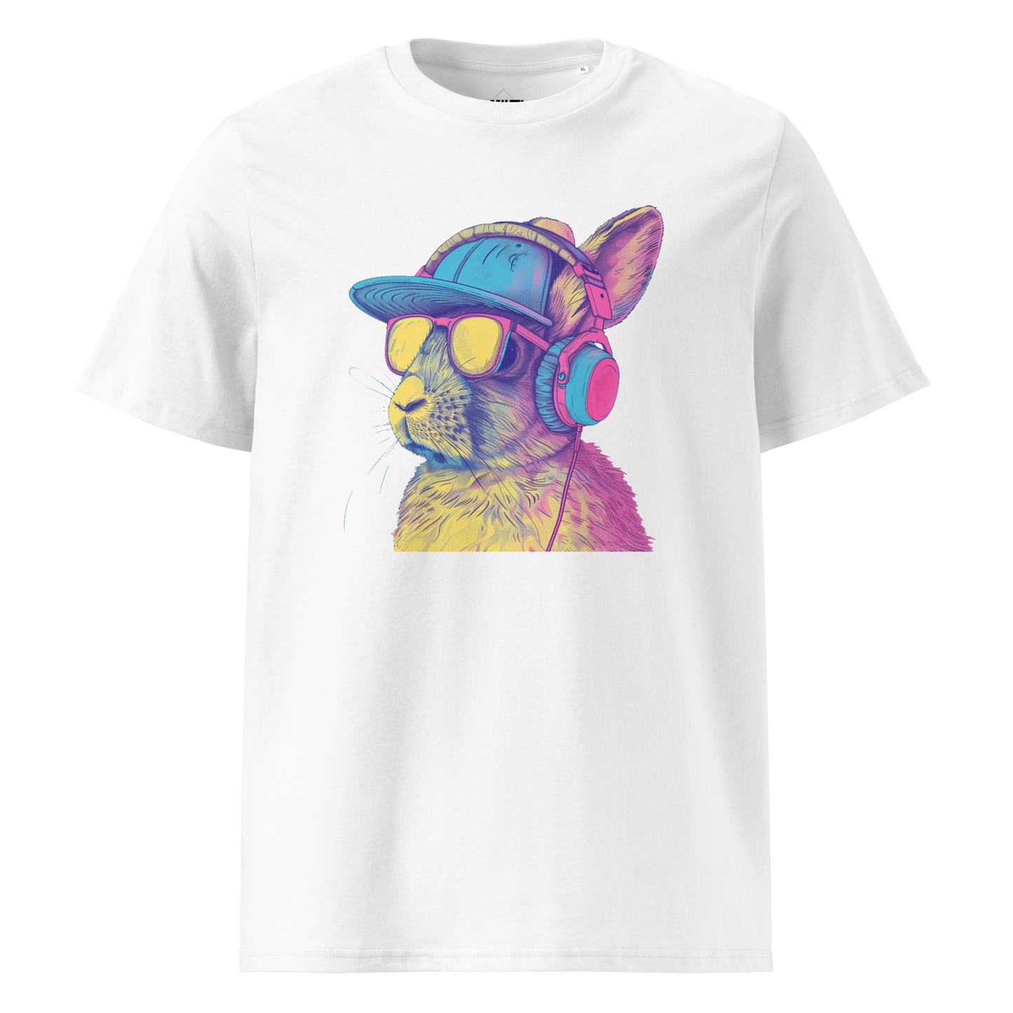 Print 'Bunny Jam' Organic Cotton T-shirt White MILTTI