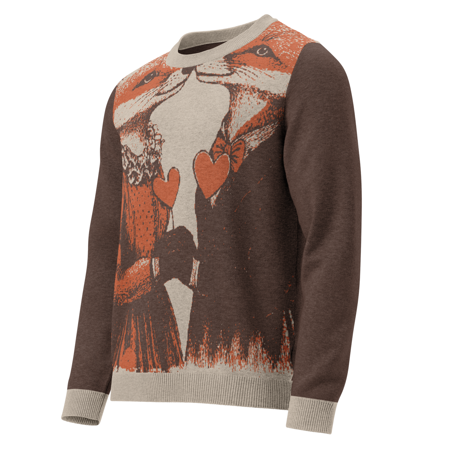 Print 'Fox Couple' Knitted Sweater MILTTI