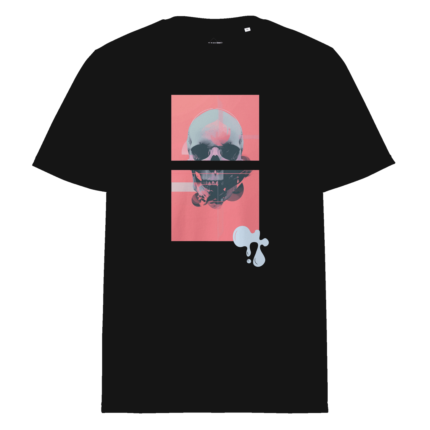 Print 'Neon Afterlife' Organic Cotton T-shirt Black MILTTI