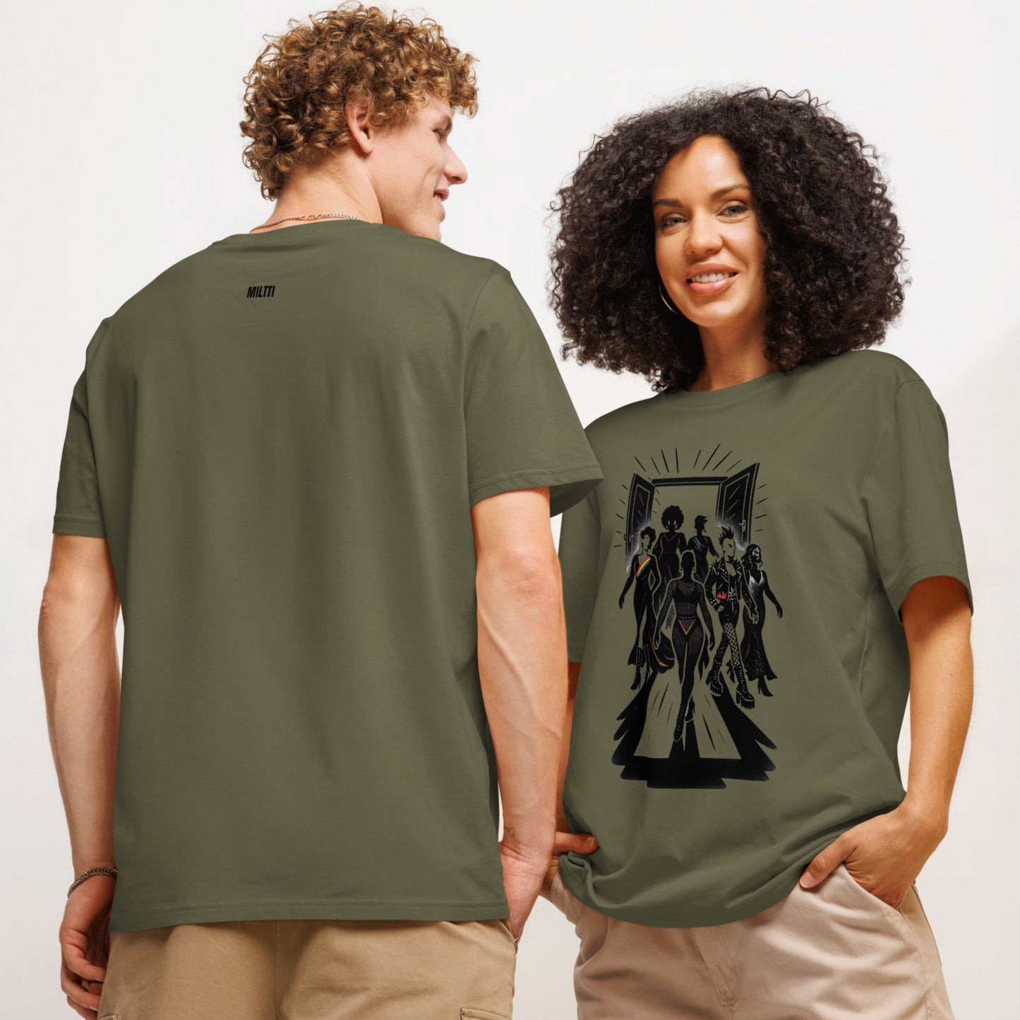 'Queer Runway' Organic Ribbed Neck T-shirt