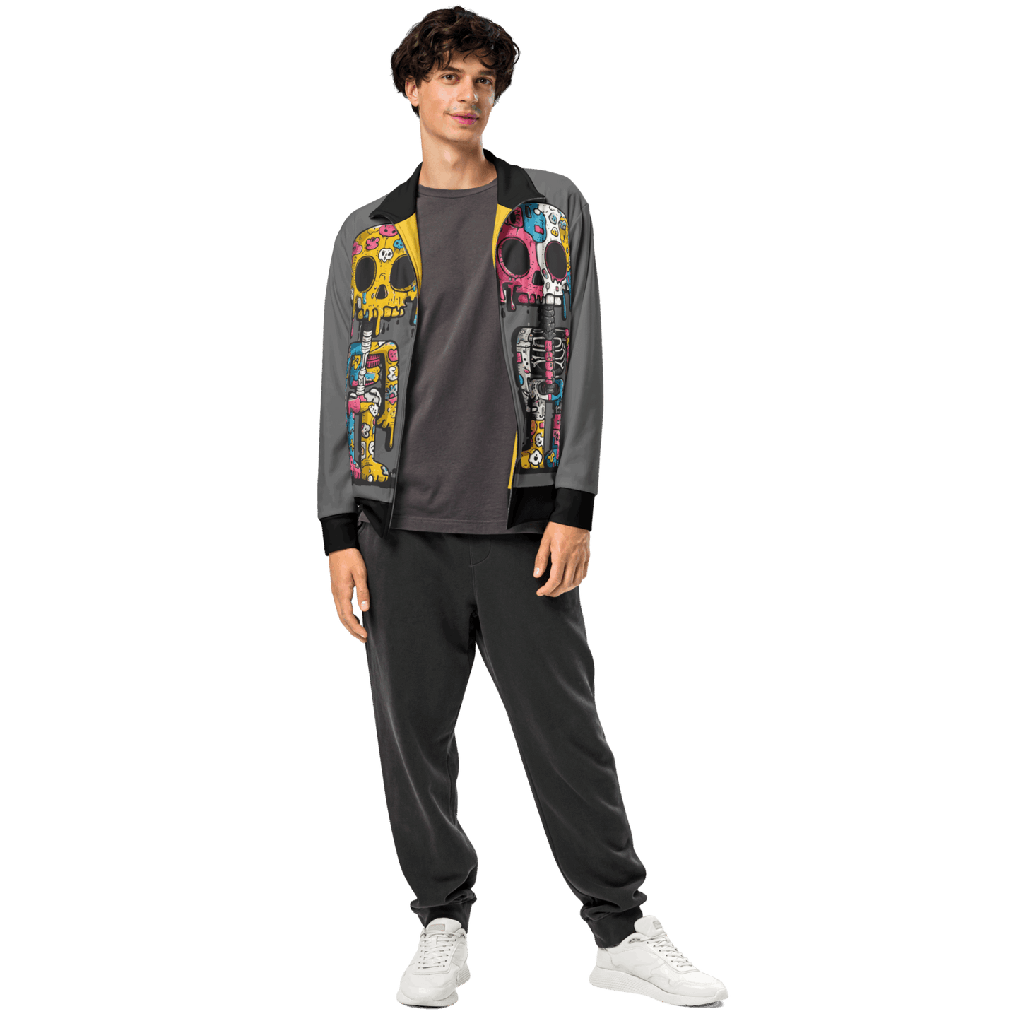 Print 'Skull Drip' Track Jacket MILTTI