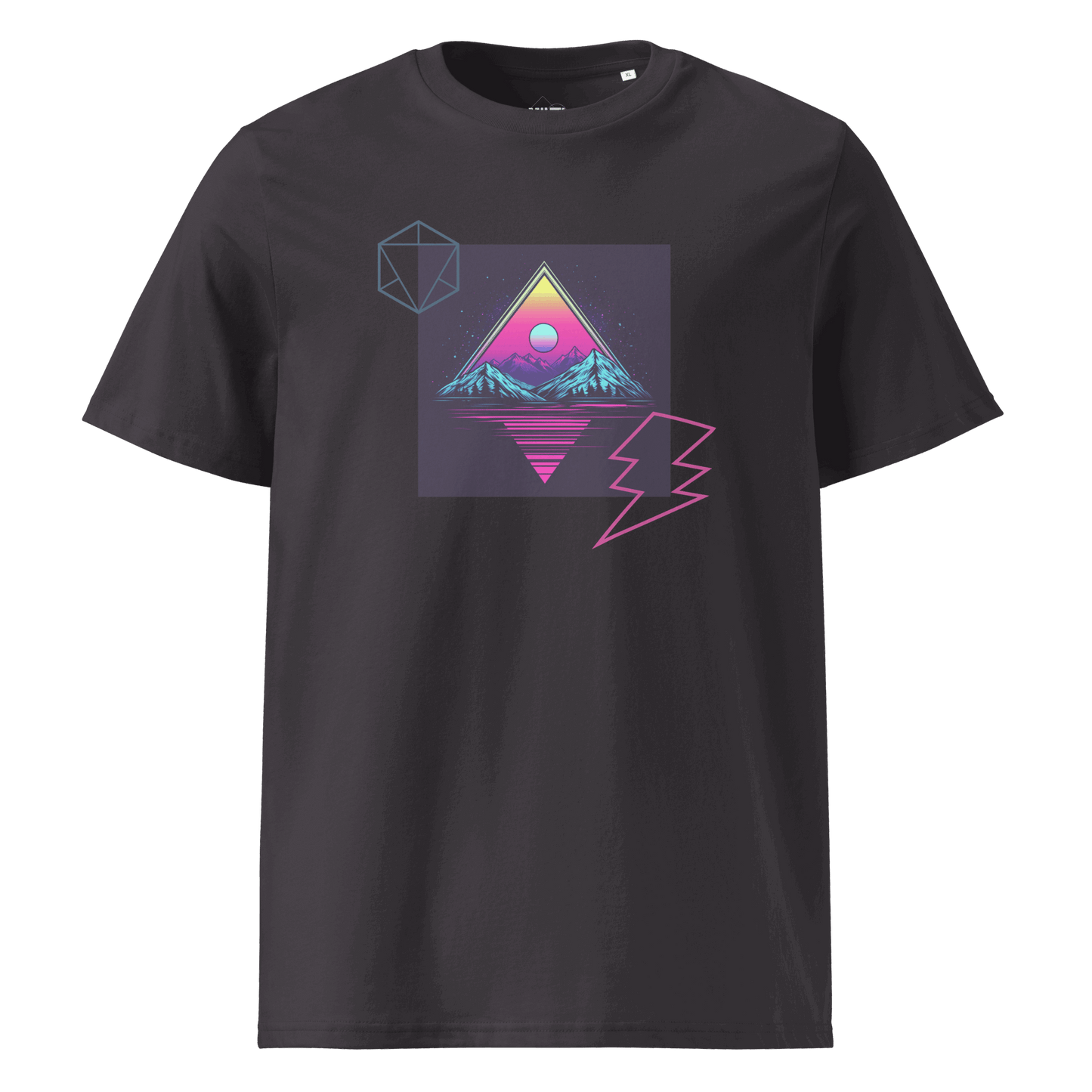 Print 'Pop Triangle' Organic Cotton T-shirt Anthracite MILTTI
