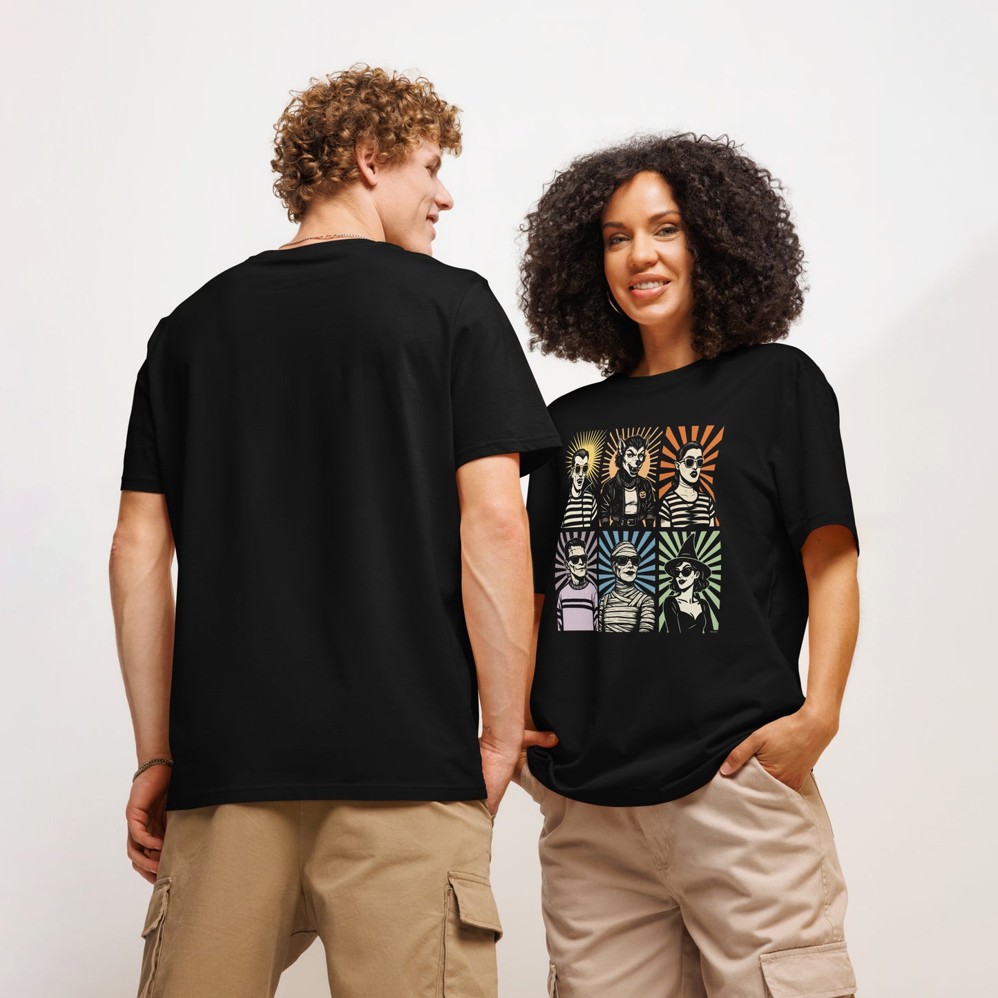 Print 'Rainbow Monsters' Organic T-shirt MILTTI