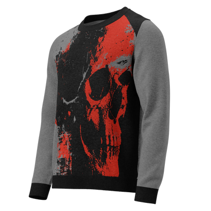 Print 'Skull Burn' Knitted Crew Neck Sweater MILTTI