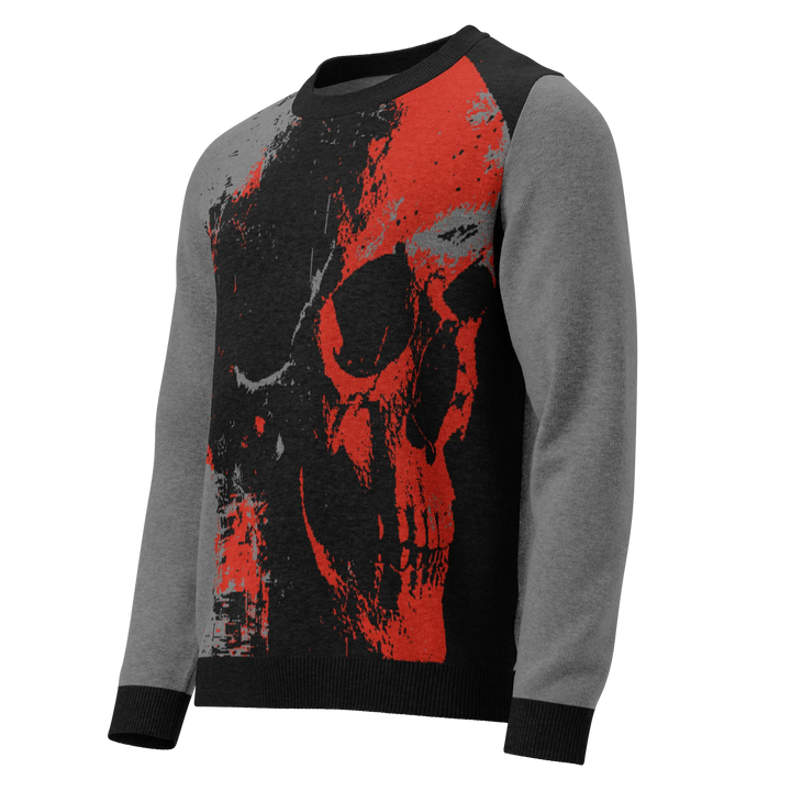 Print 'Skull Burn' Knitted Crew Neck Sweater MILTTI