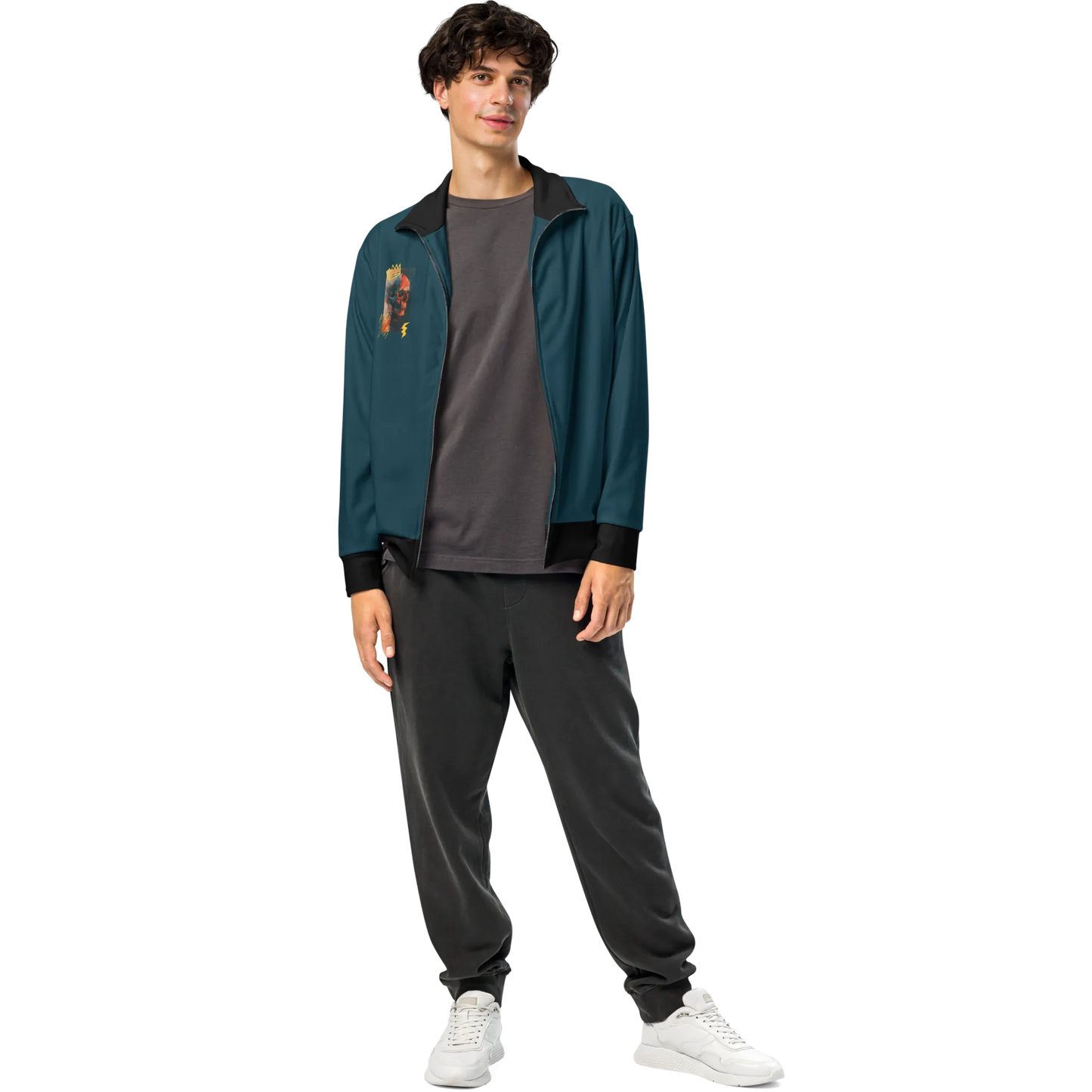 Print 'Skull Burn' Track Jacket MILTTI