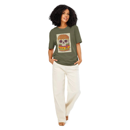 Print 'Last Bite' Organic Ribbed Neck T-shirt MILTTI