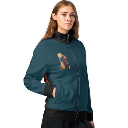 Print 'Skull Burn' Track Jacket MILTTI