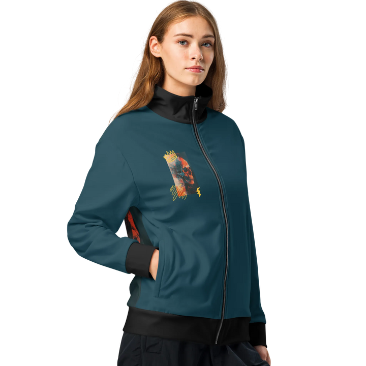 Print 'Skull Burn' Track Jacket MILTTI