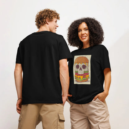 Print 'Last Bite' Organic Ribbed Neck T-shirt MILTTI