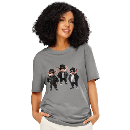 Print 'Bacon Boys' Organic Ribbed Neck T-shirt MILTTI