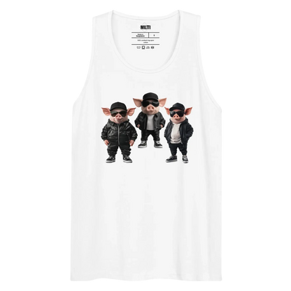Print 'Bacon Boys' Premium Tank Top White MILTTI