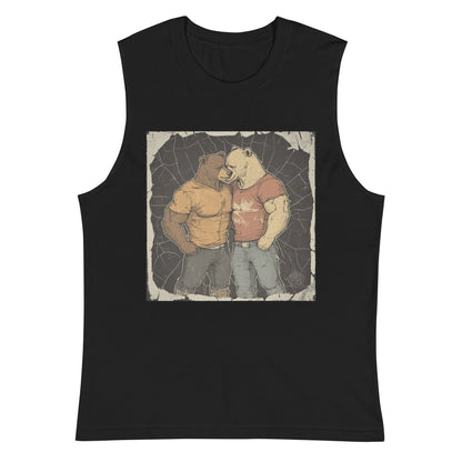 Print 'Bear' Muscle Shirt Black MILTTI