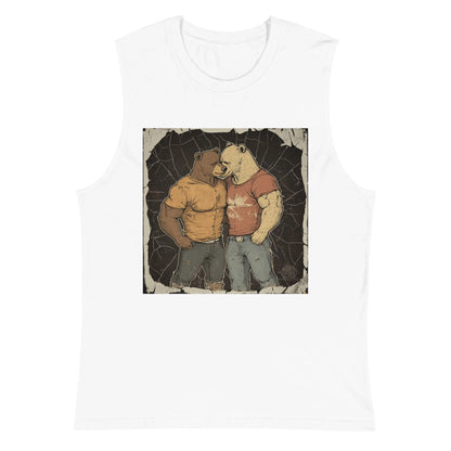 Print 'Bear' Muscle Shirt White MILTTI