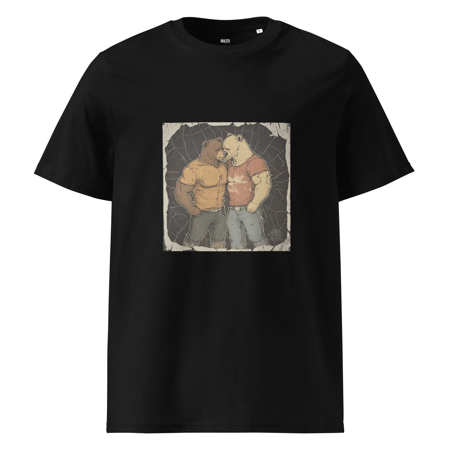Print 'Bears' Organic Cotton T-shirt Black MILTTI
