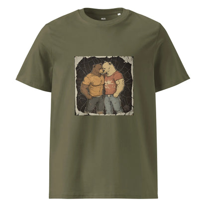Print 'Bears' Organic Cotton T-shirt Khaki MILTTI