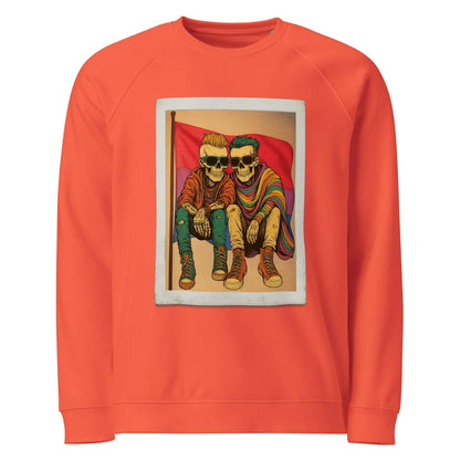 Print 'Bi to the Bone' Organic Sweatshirt Burnt Orange MILTTI