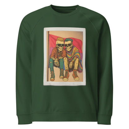 Print 'Bi to the Bone' Organic Sweatshirt Bottle green MILTTI