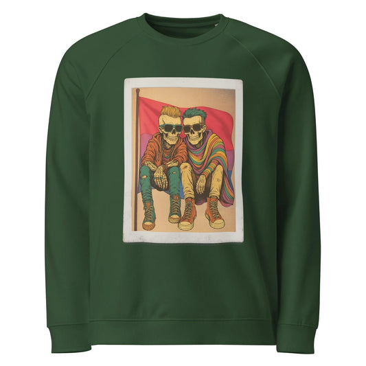 Print 'Bi to the Bone' Organic Sweatshirt Bottle green MILTTI