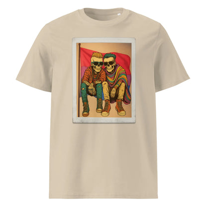 Print 'Bi to the Bone' Organic T-shirt Desert Dust MILTTI