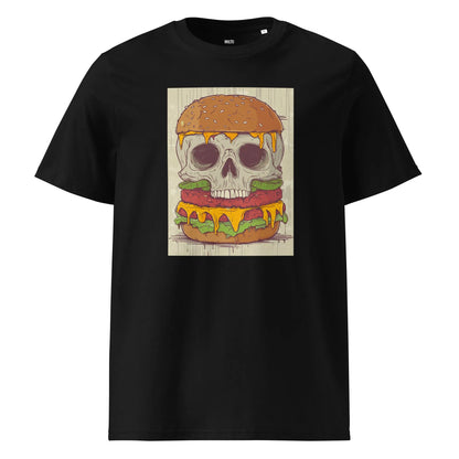 Print 'Last Bite' Organic Ribbed Neck T-shirt Black MILTTI