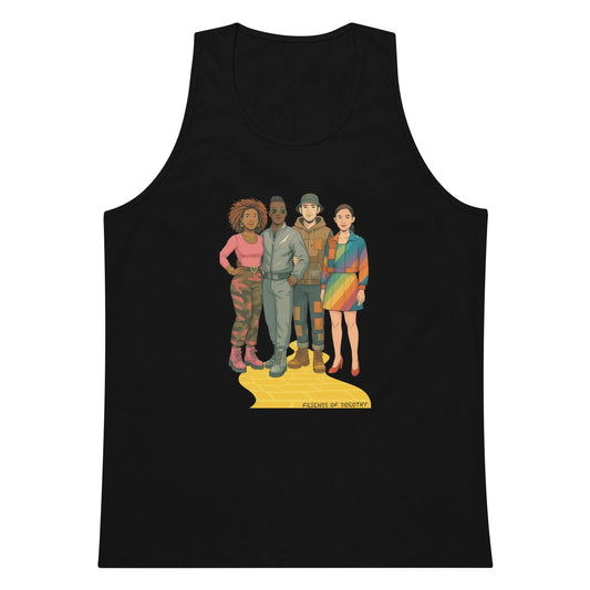 Print 'Friends of Dorothy' Premium Tank Top Black MILTTI