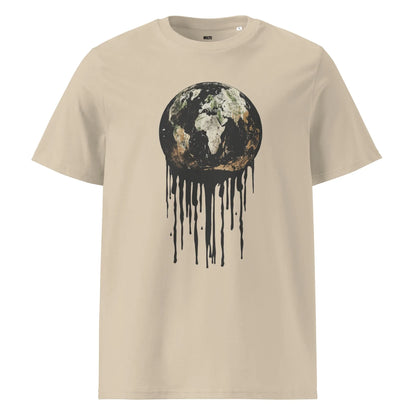 Print 'Bleeding Earth' Organic Cotton T-shirt Desert Dust MILTTI