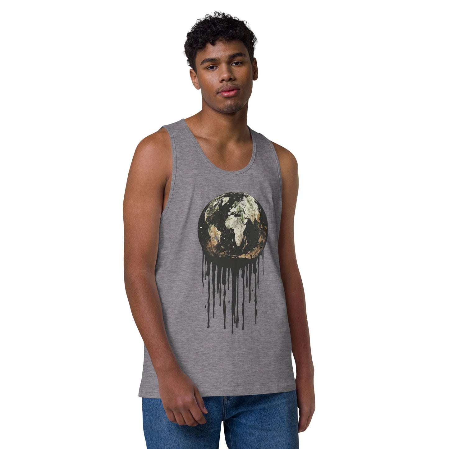 Print 'Bleeding Earth' Premium Tank Top MILTTI