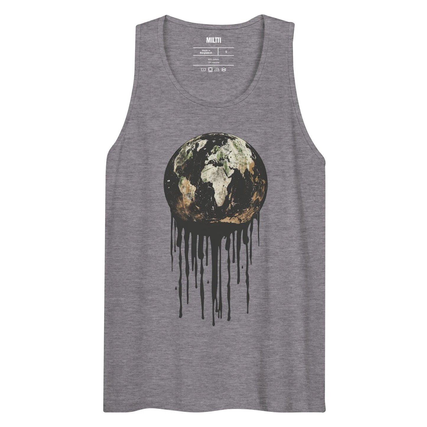Print 'Bleeding Earth' Premium Tank Top Athletic Heather MILTTI