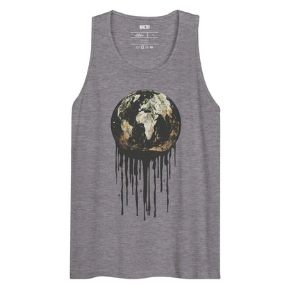 Print 'Bleeding Earth' Premium Tank Top Athletic Heather MILTTI