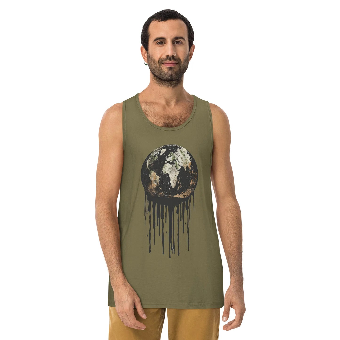 Print 'Bleeding Earth' Premium Tank Top MILTTI