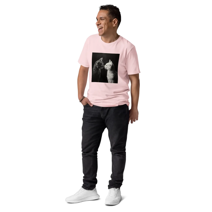 Print 'Cat Couple B&W' Organic Cotton T-shirt MILTTI