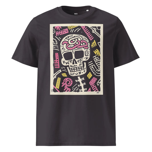 Print 'Chalk About' Organic T-shirt Anthracite MILTTI