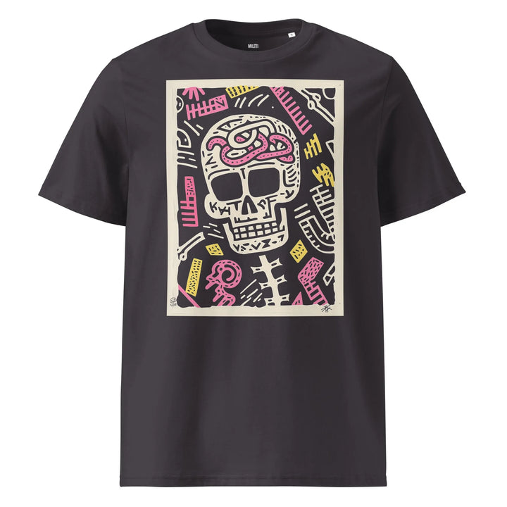 Print 'Chalk About' Organic T-shirt Anthracite MILTTI