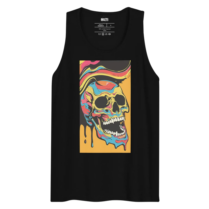 Print 'Colorful Chaos' Premium Tank Top Black MILTTI